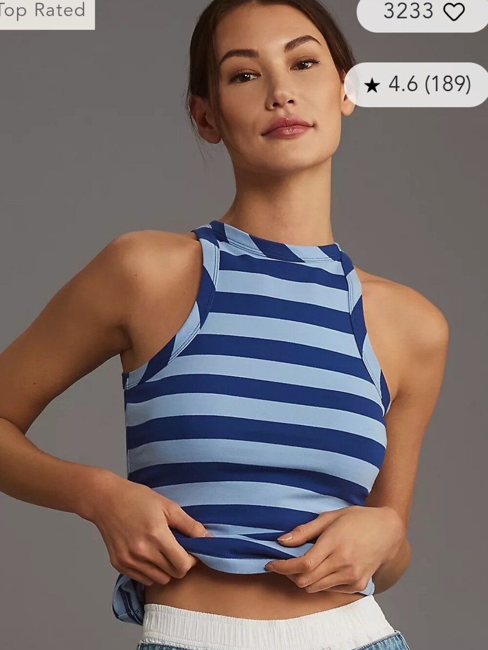 Anthropologie The Krista Ribbed Tank by Maeve Sz Med